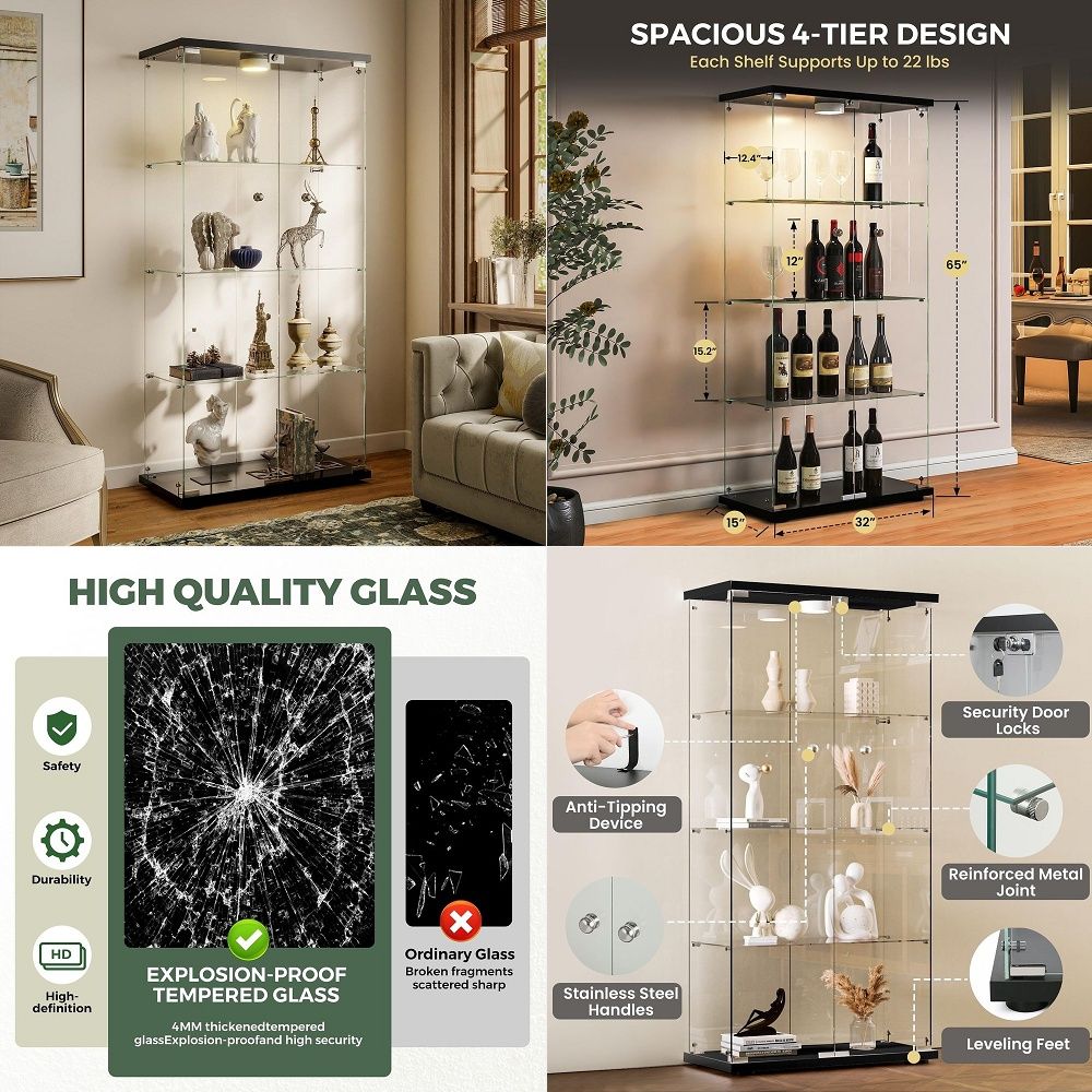Lighting & Home Decor Studio Photos - Lemari Pajangan dengan Lampu LED dan
