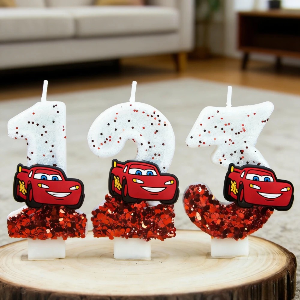 Lighting Mcqueen Decor - Lilin Digital 0-9 Cerita Balap Lightning