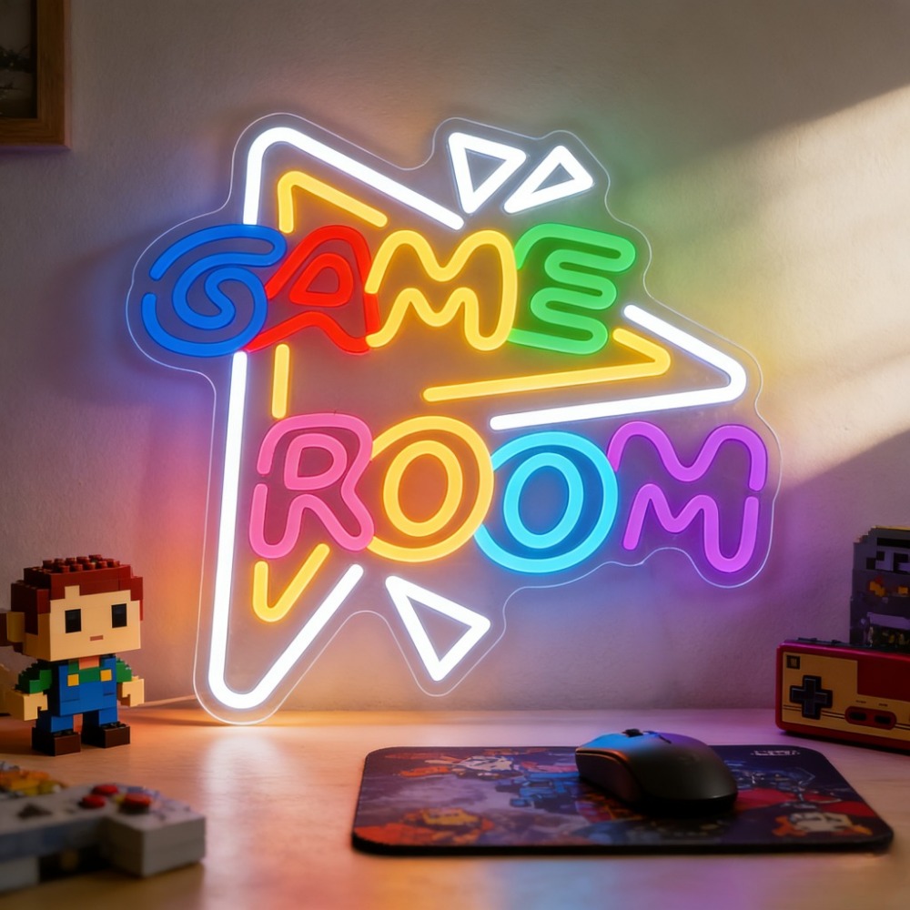 Outdoor Lighting Decor Ideas - Lampu Neon LED Ruang Game, Dapat