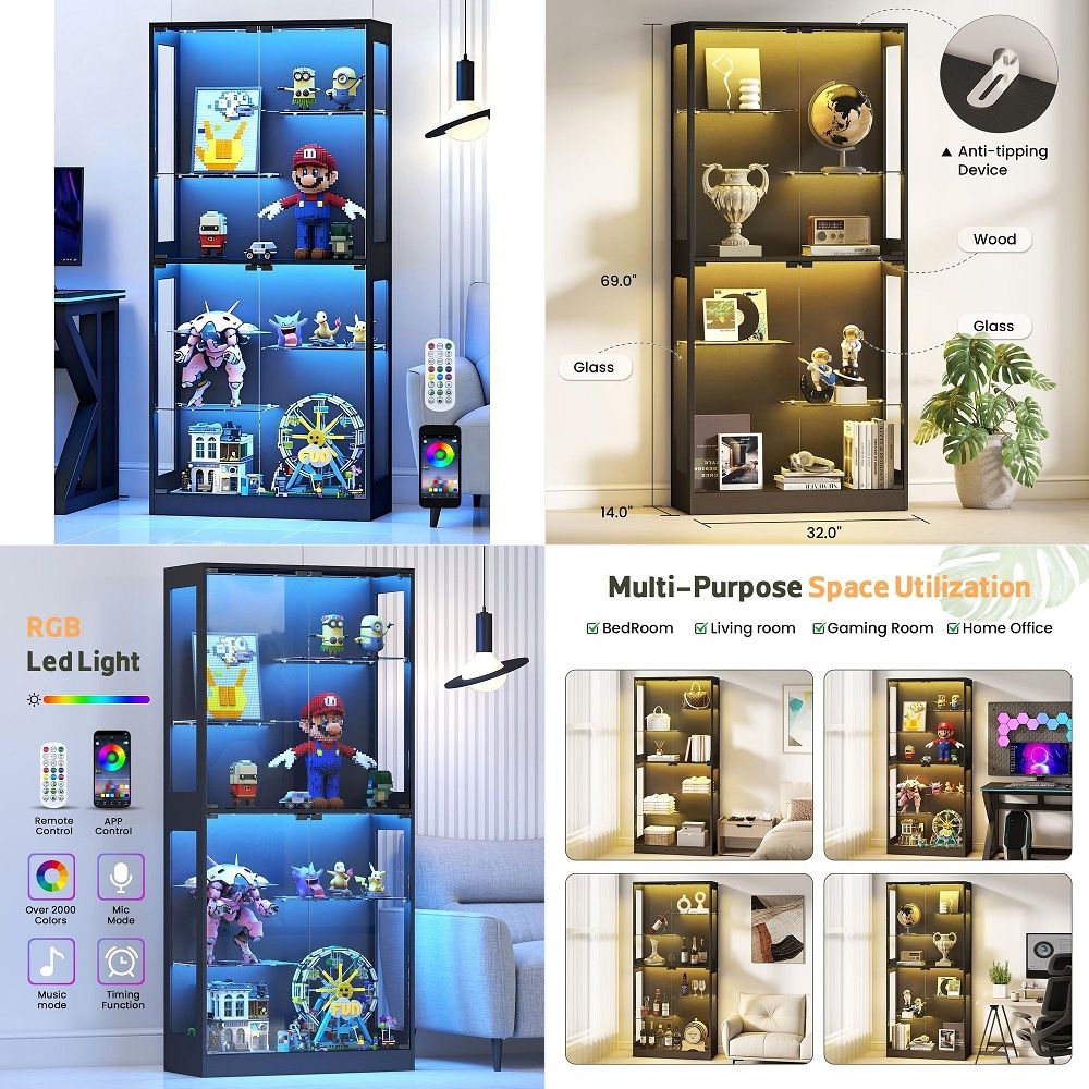 Lighting & Home Decor Studio Photos - Lemari Pajangan dengan Pintu Kaca 69,
