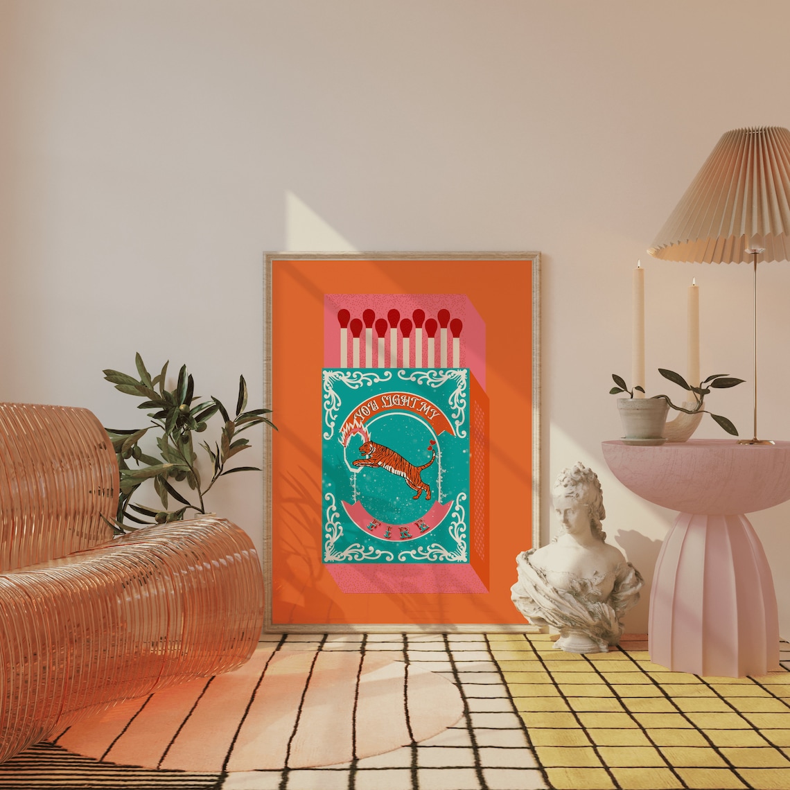You Light My Fire Orange Kotak - Lighting Decor Items ulasan dan harga