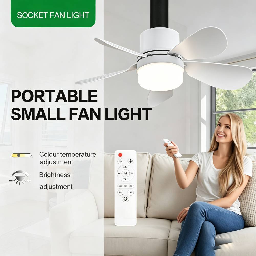 Lampu Kipas Soket dengan Remot - Led Lighting Decor ulasan dan harga