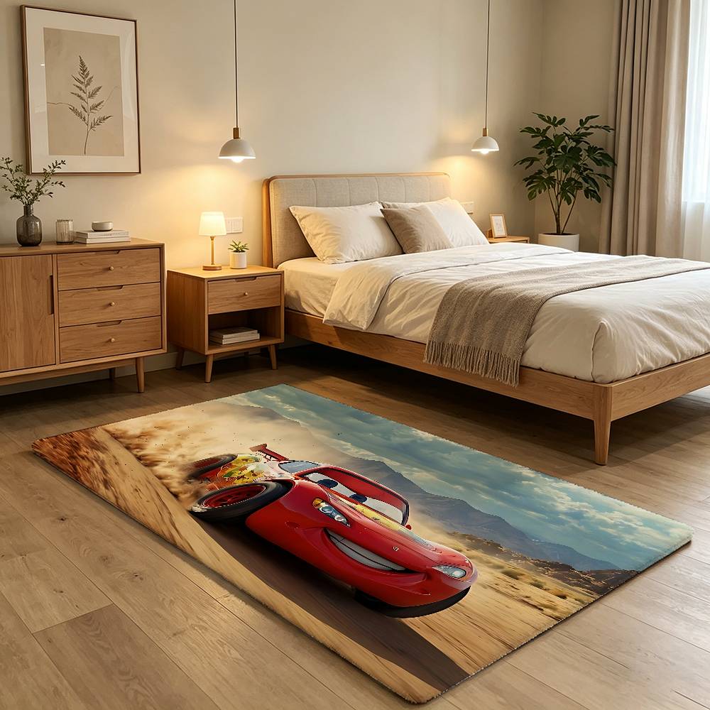Karpet Anime Lightning-M-mcque - Lighting Mcqueen Decor ulasan dan harga