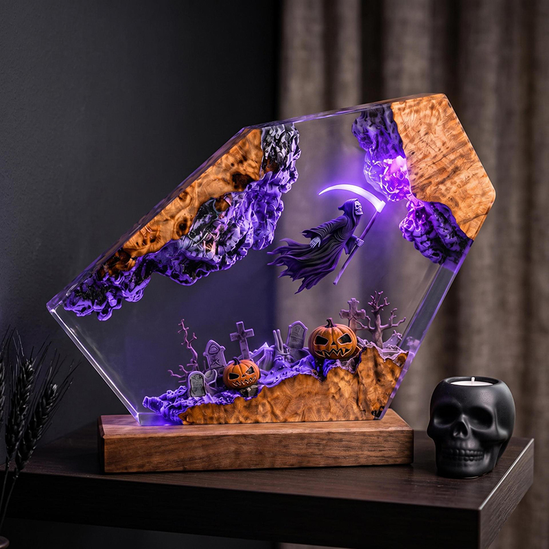 Lampu Meja Resin Kustom Bertem - Lighting Decor Items ulasan dan harga