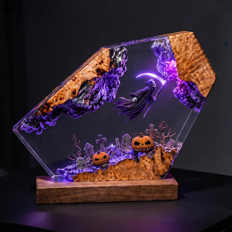 Lampu Meja Resin Kustom Bertem - Lighting Decor Items ulasan dan harga