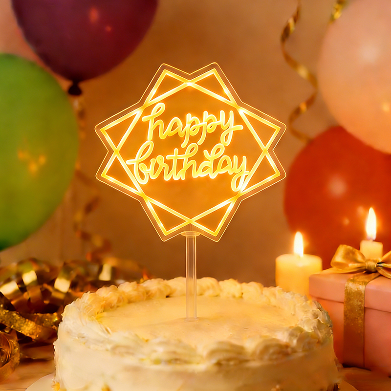 Hiasan Kue LED Menyala, Hiasan - Up Lighting Decor ulasan dan harga