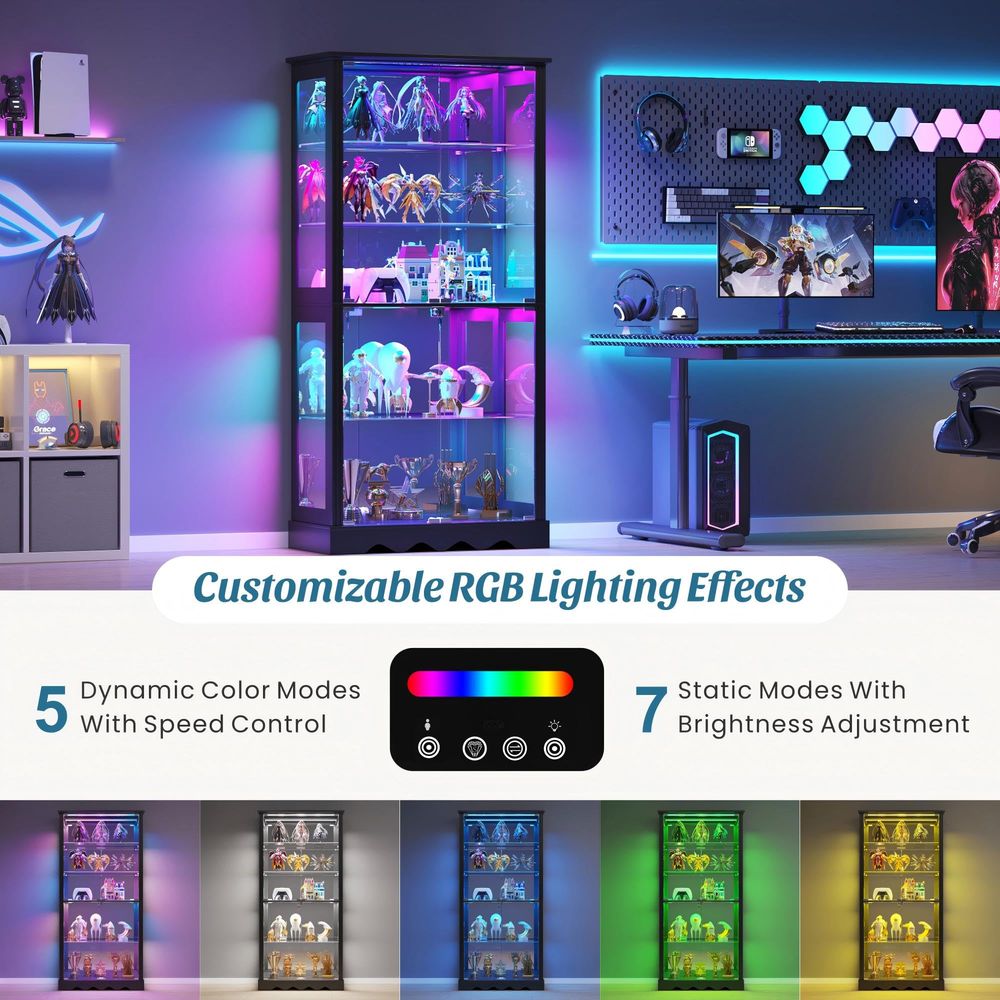Lemari Pajangan dengan Pintu K - Lighting & Home Decor Studio Photos ulasan dan harga