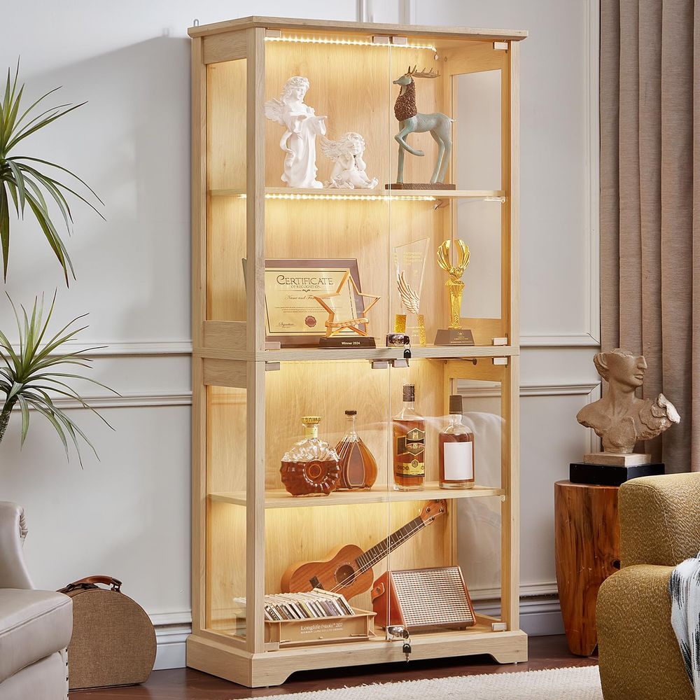 Lemari Pajangan Kaca Farmhouse - Lighting & Home Decor Studio Photos ulasan dan harga