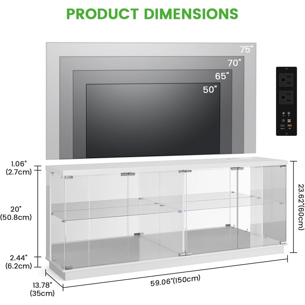 Meja TV Kaca 71 inci dengan St - Lighting & Home Decor Studio Photos ulasan dan harga