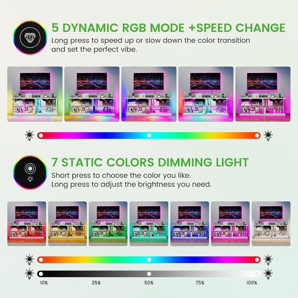 Meja TV Kaca 71 inci dengan St - Lighting & Home Decor Studio Photos ulasan dan harga